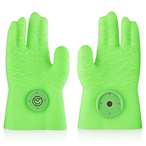 Magnechef Ez-On/Ez-Off Glow-In-The-Dark Bbq Magnet Gloves – Heat-Resistant, Food-Grade Silicone, Dishwasher Safe 1