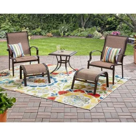Mainstays Wesley Creek 5-Piece Brown Outdoor Leisure Furniture Set 1