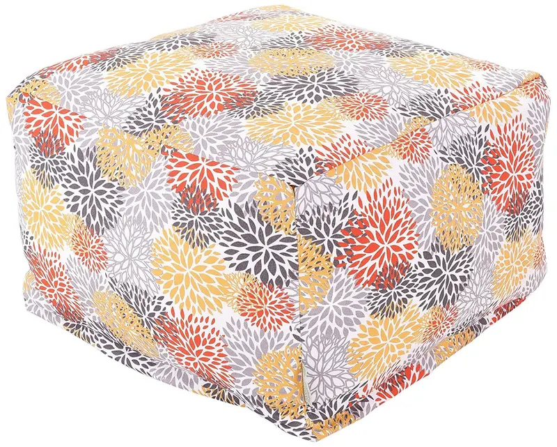 Majestic Home Goods Citrus Blooms Ottoman – Large Accent Piece 1