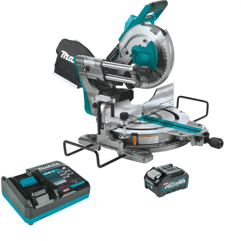 Makita Gsl03M1 40V Max Xgt 10" Dual-Bevel Sliding Compound Miter Saw Kit With Aws Support (4.0Ah Battery) 1