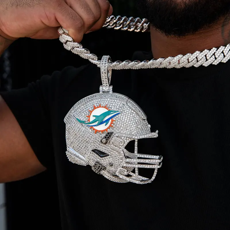 Miami Dolphins Oversized Helmet Pendant – Licensed Nfl 1