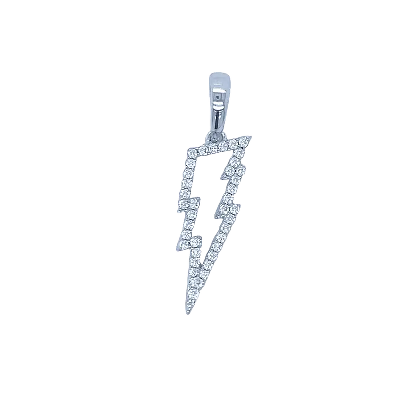 Micro Lightning Bolt Pendant – Fully Iced 1