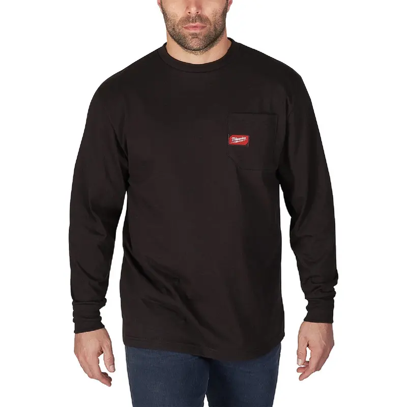 Milwaukee 2Xl Long-Sleeve Work Shirt – Black, Heavy-Duty Cotton-Blend With Pockets 1