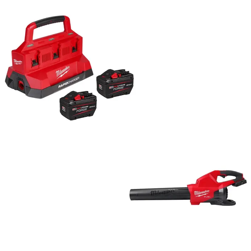 Milwaukee Forge Battery + Packout-Compatible Charger Kit With Free Dual-Battery Blower 1