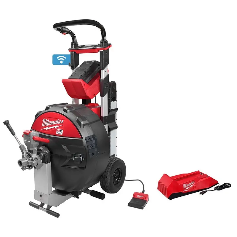 Milwaukee Mx Fuel Sewer Drum Machine Drain Cleaner – Complete Kit With Battery & Charger 1
