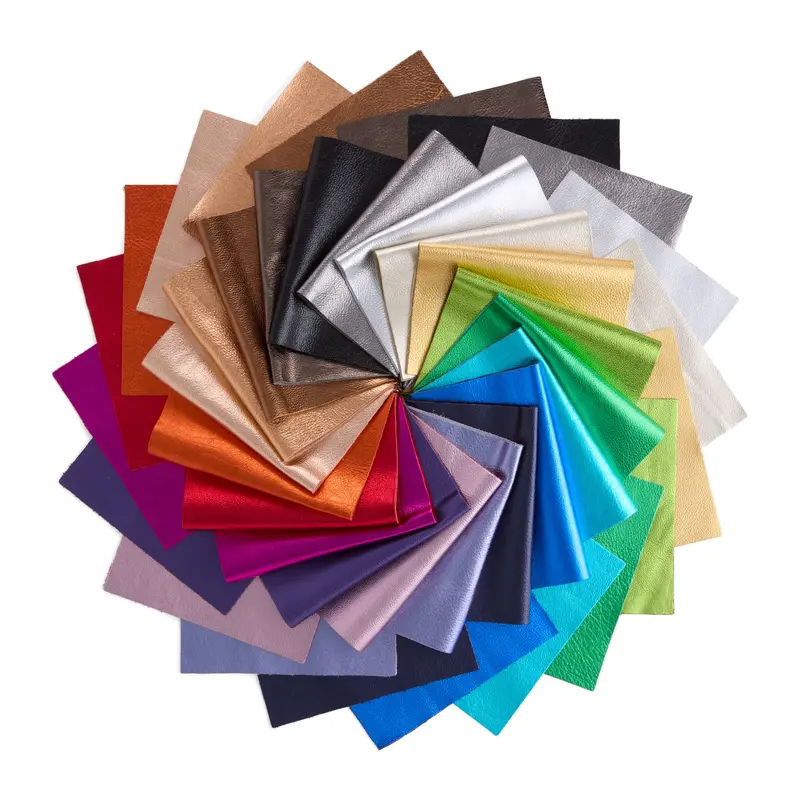 Mirage Metallic Craft Cut Leather Sheets 1
