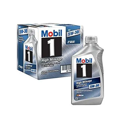 Mobil 1 High Mileage 5W-30 Synthetic Motor Oil – 6-Quart Pack (1 Qt Bottles) For Older Vehicles 1
