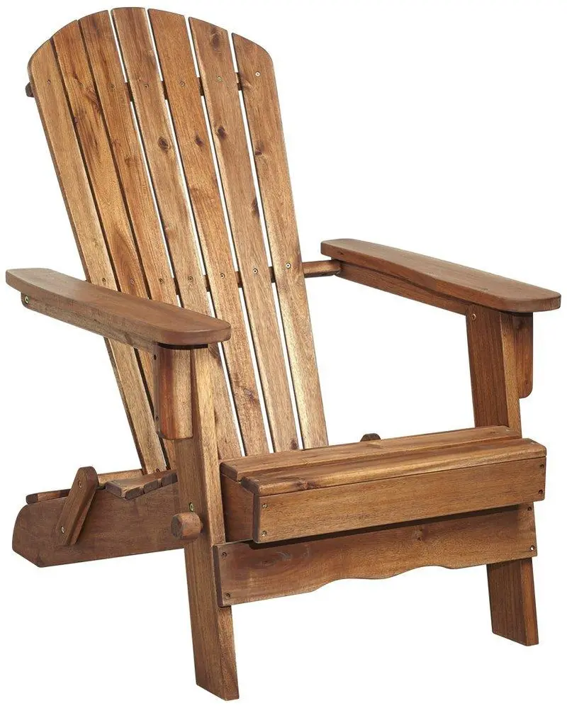 Monterey Natural Folding Adirondack Chair – Eco-Friendly, Compact Outdoor Seating 1