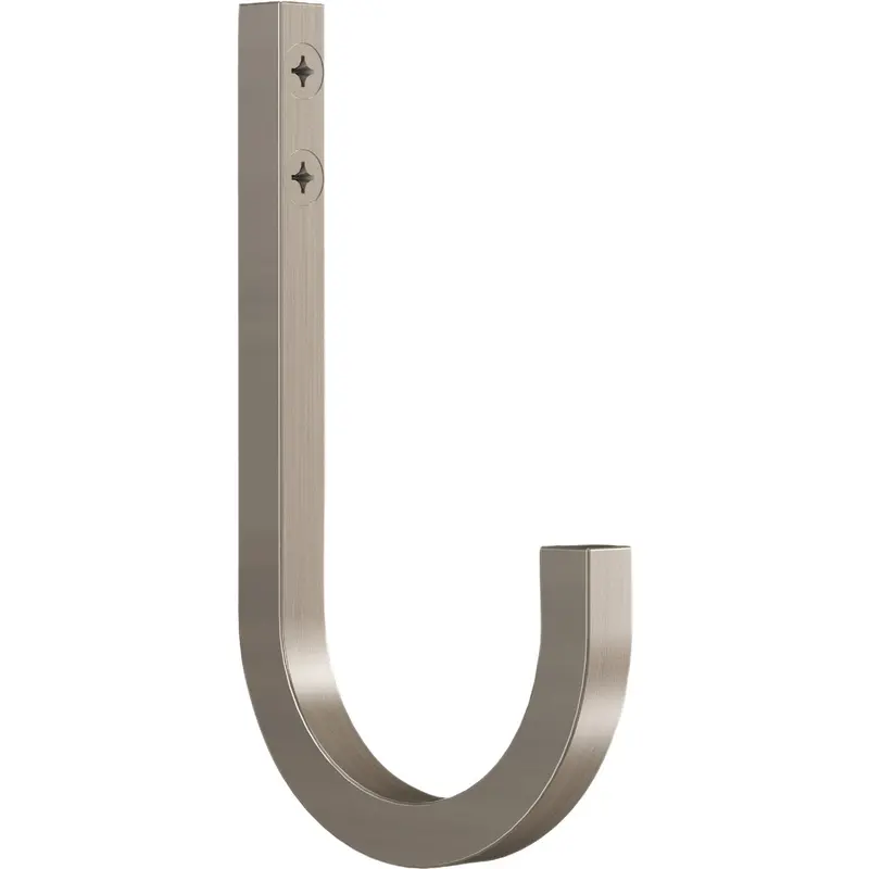 National Hardware Satin Nickel Reed Hook – 4-Inch Multipurpose Mounting Hook (2-Pack) 1