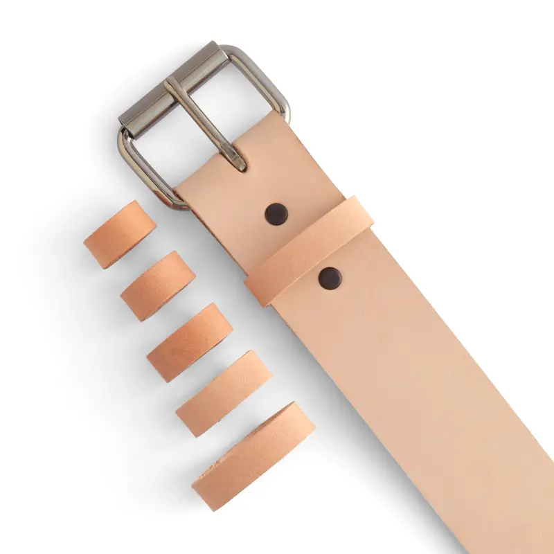 Natural Cowhide Leather Belt Keeper Straps 1