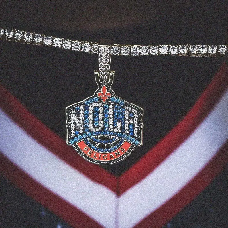 New Orleans Pelicans Nba Official Logo Pendant 1