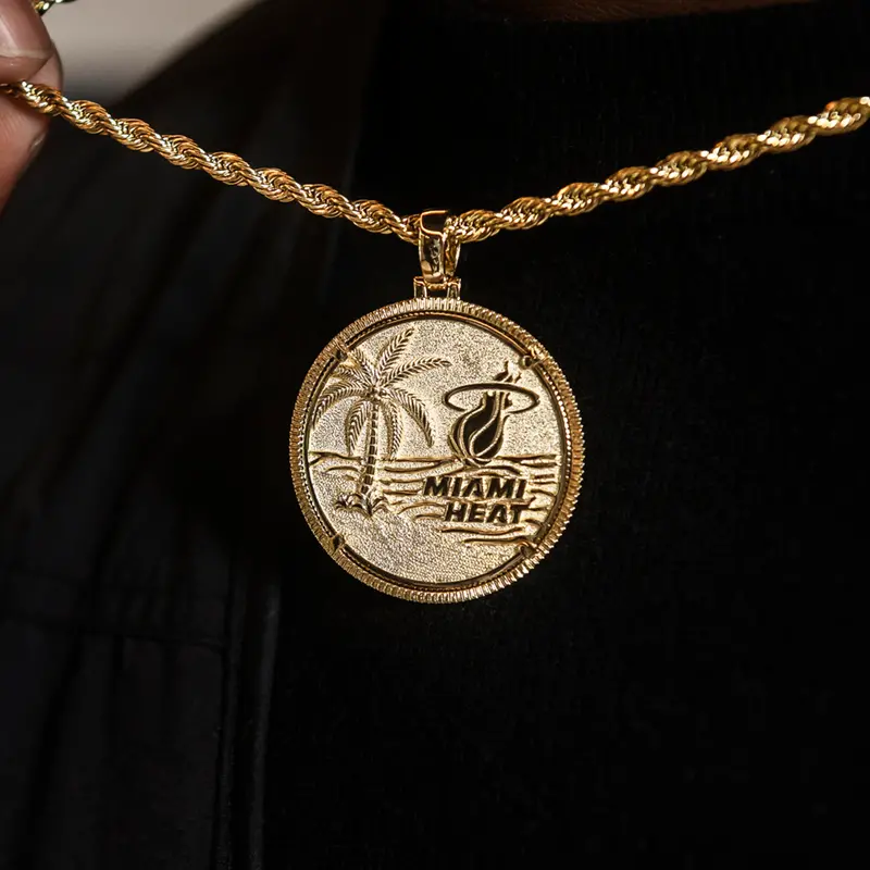 Official Miami Heat Nba Coin Pendant – Authentic Team Jewelry 1