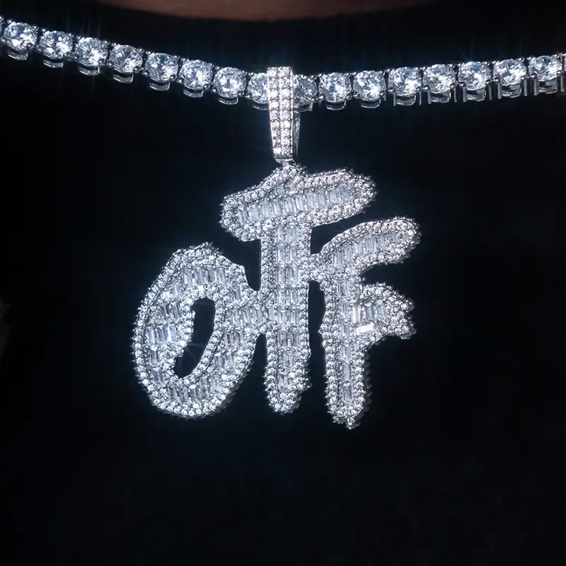 Original Otf Logo Pendant In Polished White Gold 1