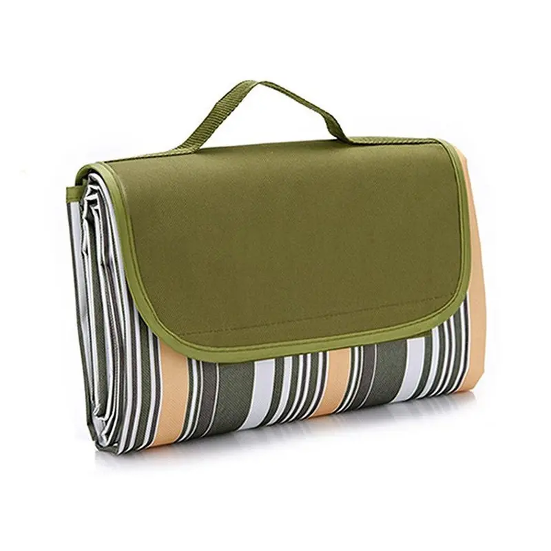 Outmall Foldable Beach Blanket – Army Green Sandproof & Waterproof Picnic Mat With Carry Tote (79" X 57") 1