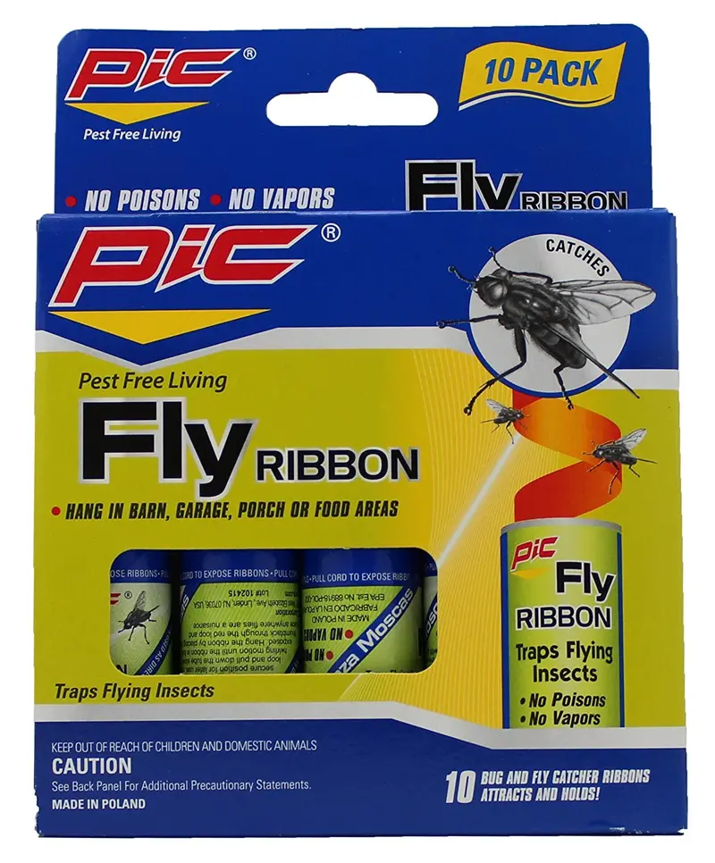Pic Fr10B Sticky Fly Ribbons – 10-Pack Indoor/Outdoor Pest Control Traps 1