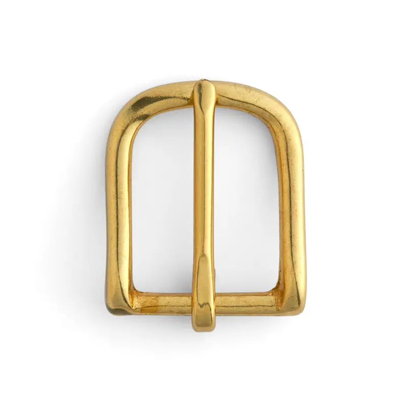 Polished Brass Strap Buckle For Classic Western And Vintage Aesthetics 1