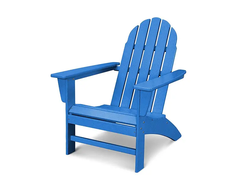Polywood Vineyard Adirondack Chair – All-Weather Recycled Plastic Outdoor Seating In Pacific Blue 1