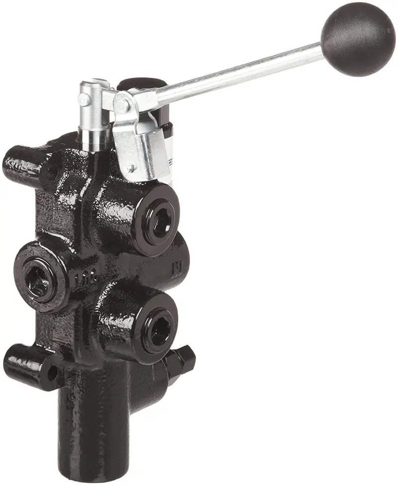 Prince Ls-3010-2 Hydraulic Directional Control Valve – 2-Way Spring-Centered Neutral Lever Handle Valve For Log Splitters, 2750 Psi, 25 Gpm, 3/4" Nptf Ports 1