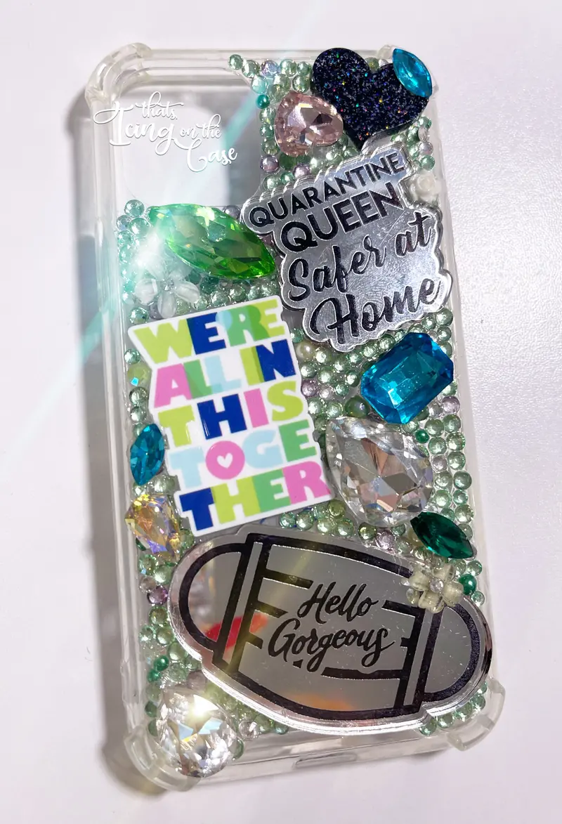 Quarantine Queen – Ready-To-Ship Snap-On Iphone 11 Pro Case With Sanitized Bumper Design 1