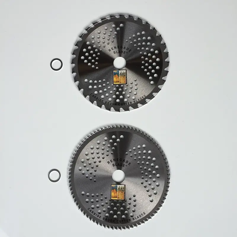 Renegade 2-Blade Combo Set – 8" Carbide Brush Cutter Blades (32T + 80T) – 203Mm Diameter 1