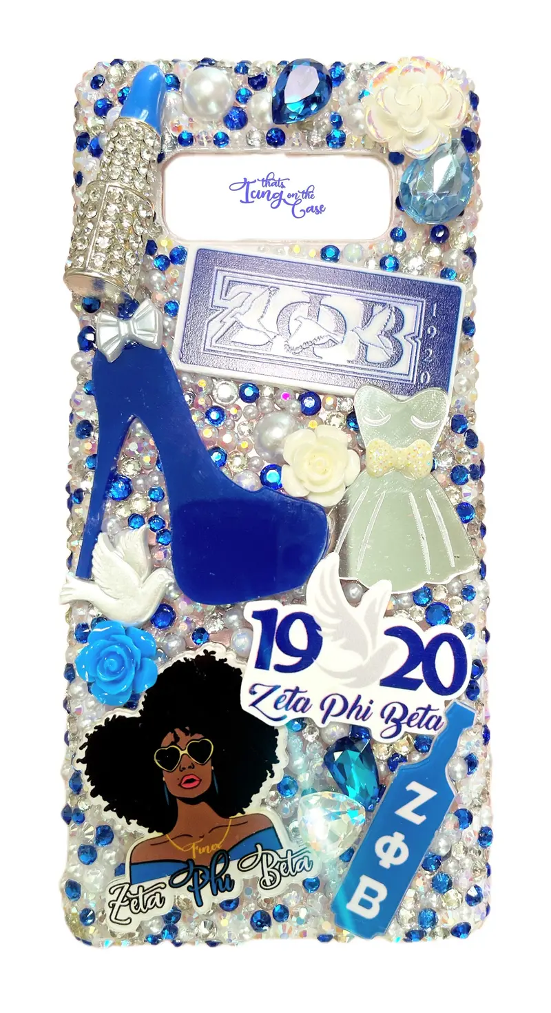 Retro Blue & White Sorority Snap-On Case For Samsung Galaxy Note 8 1