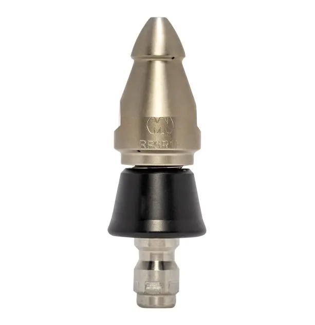 Root Rat Invading Nozzle – 1/4 Inch With Qr-A Quick-Release Slim Pvc Skirt 1