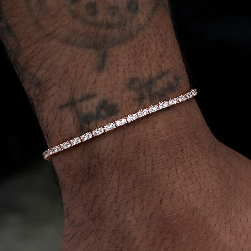 Rose Gold 2Mm Diamond Tennis Bracelet (Alternate Style) 1