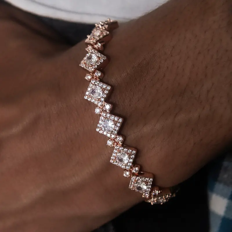 Rose Gold Cloister Link Bracelet 1