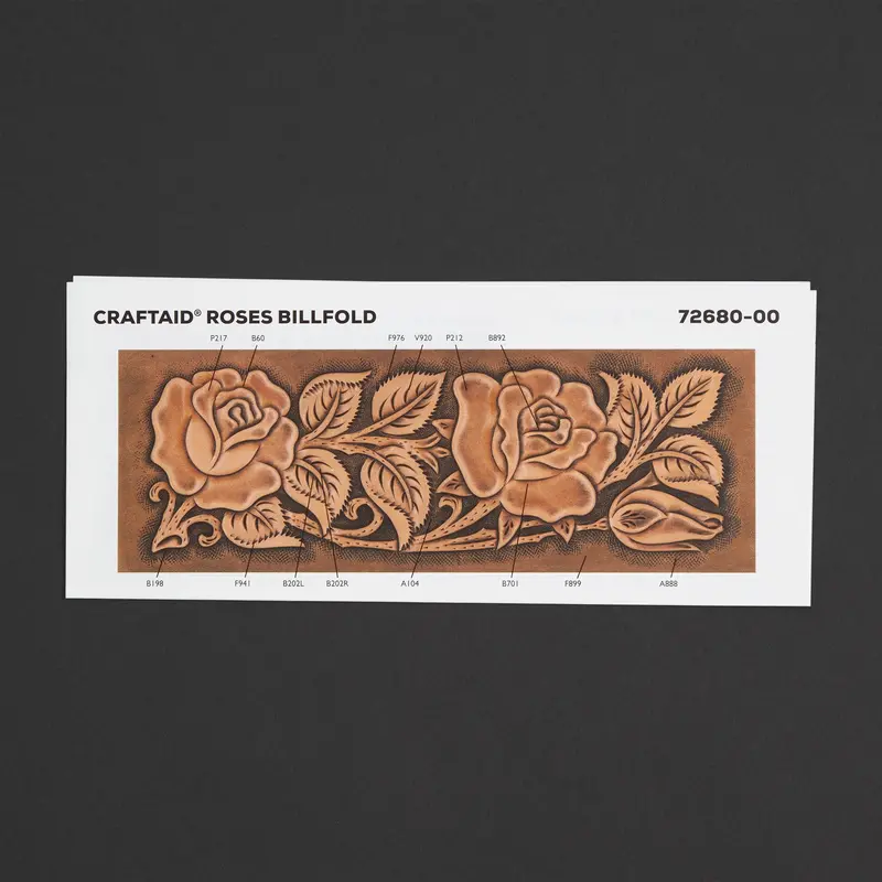 Roses-Themed Billfold Wallet Craftaid® Kit 1