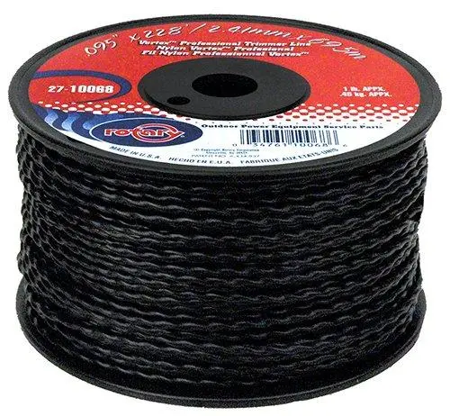 Rotary Vortex Commercial-Grade Trimmer Line – #095 Diameter, 230-Foot Black Spool (1 Lb) 1