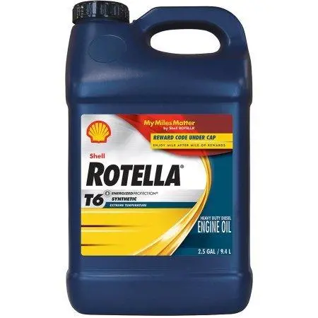 Rotella T6 Full-Synthetic Motor Oil – 5W-40, 2.5-Gallon Container 1