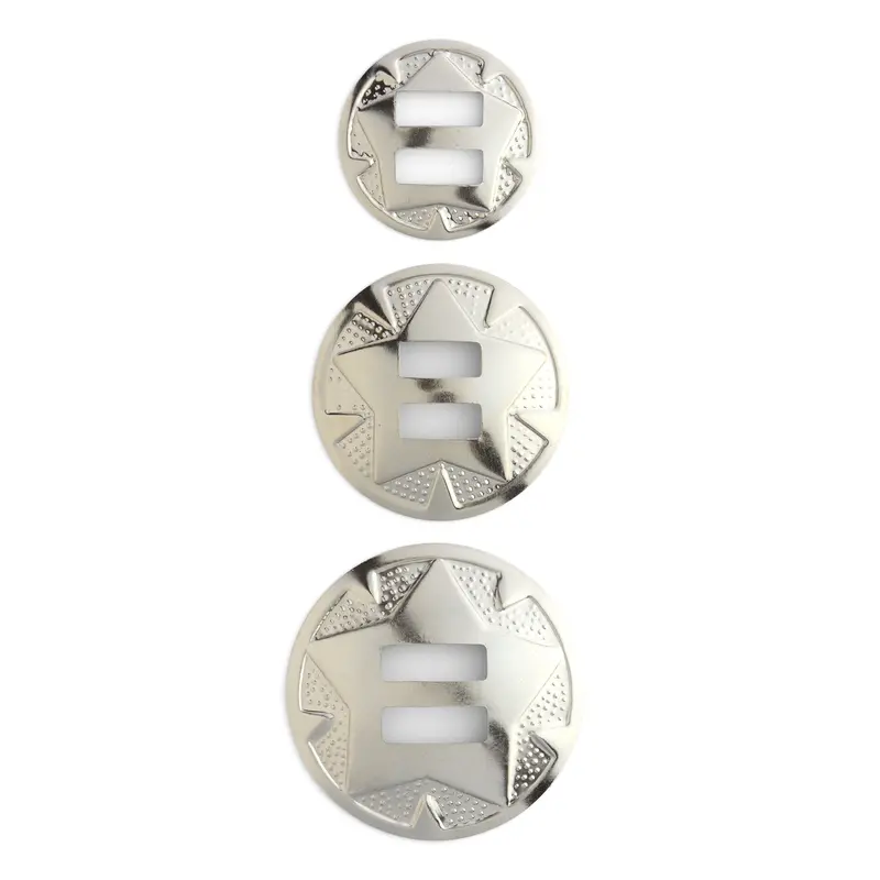 Round Slotted Conchos With Central Star Motif – 10-Pack 1