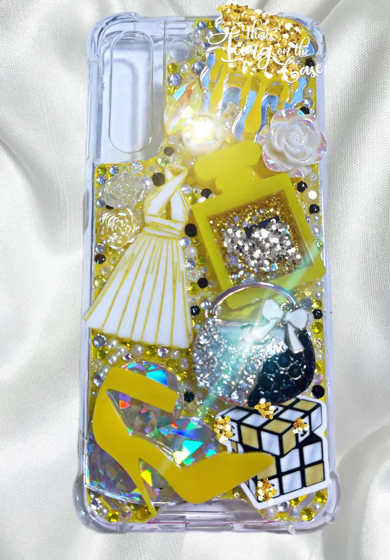 Samsung Galaxy S21 Snap-On Case – Black & Yellow Fashion Design With Bumpers 1