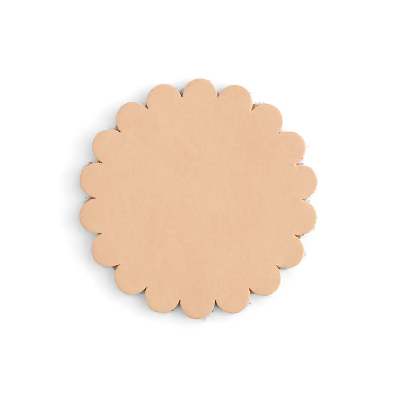 Scalloped Natural Leather Conchos – Set Of 6 Decorative Accents 1