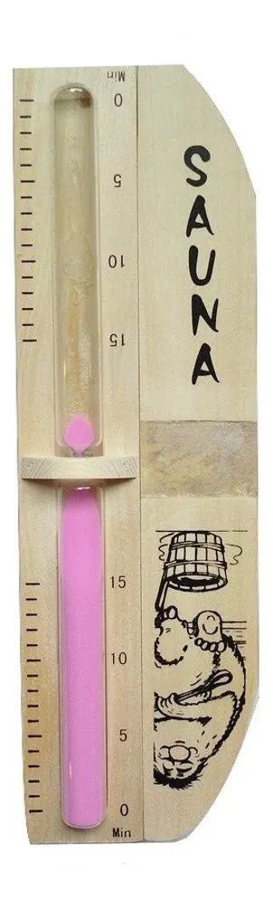 Scandia Sauna Pine Wood Sand Timer – 15-Minute Natural Wood Countdown Timer For Heat Sessions 1