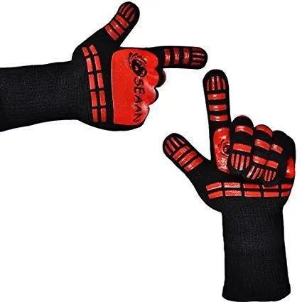 Seaan Five-Finger Oven Mitts – 932°F Heat-Resistant Bbq And Kitchen Gloves (1 Pair) 1