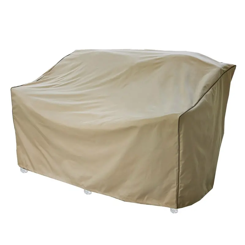Seasons Select Almond Love Seat Bench Cover – Weather-Resistant Protection 1