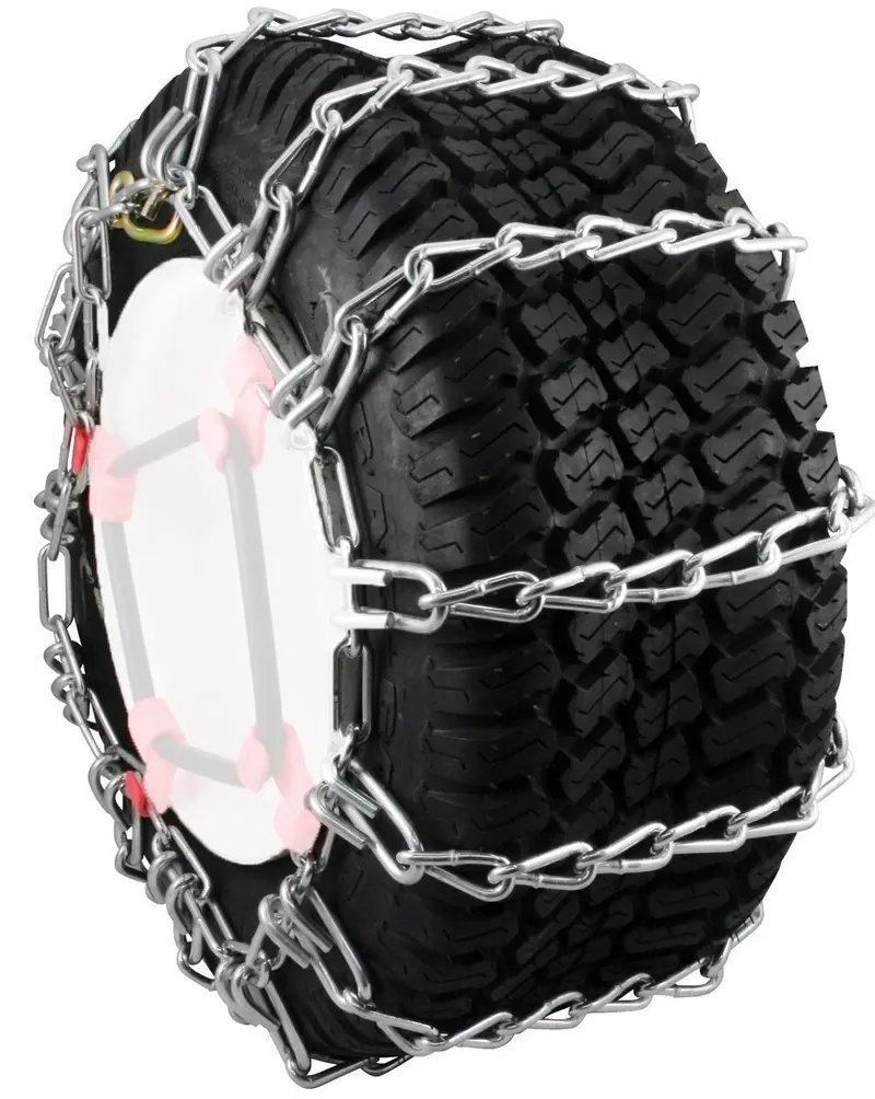 Security Chain Company Max Trac Snow Tire Chains – Heavy-Duty Fit For Garden Tractors & Blowers 1