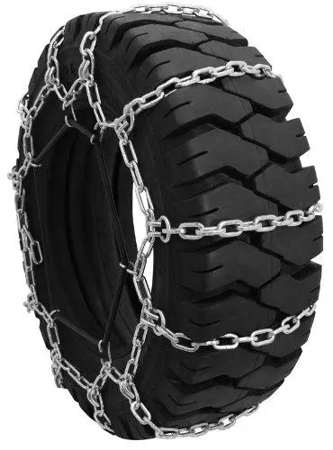Security Chain Company Quik Grip Forklift Tire Chains – Traction Enhancement Kit, Set Of 2 For Industrial & Warehouse Use 1