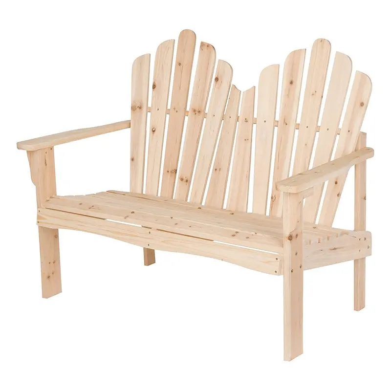 Shine Company Westport Loveseat – Natural-Finish Modern Outdoor Two-Seater Sofa 1