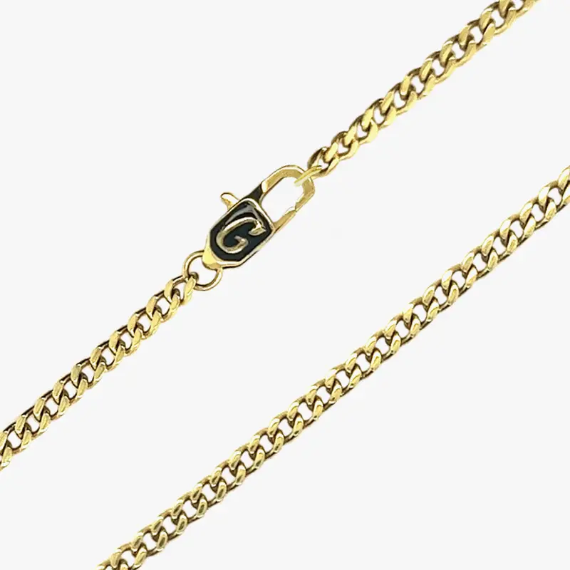 Slim 2Mm Cuban Link Chain In Polished Finish 1