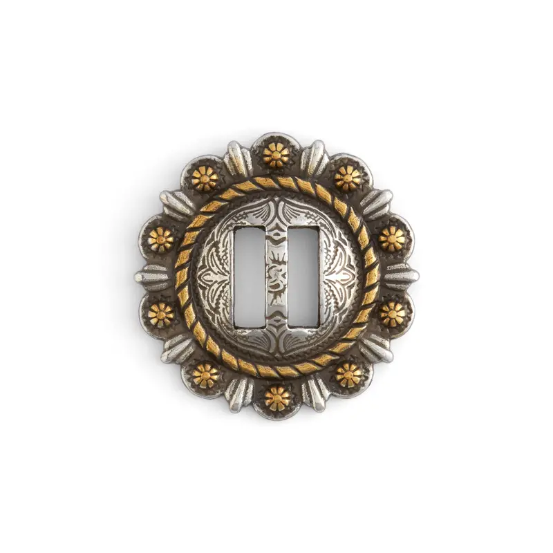 Slotted Concho Featuring Rope And Berry Motif 1
