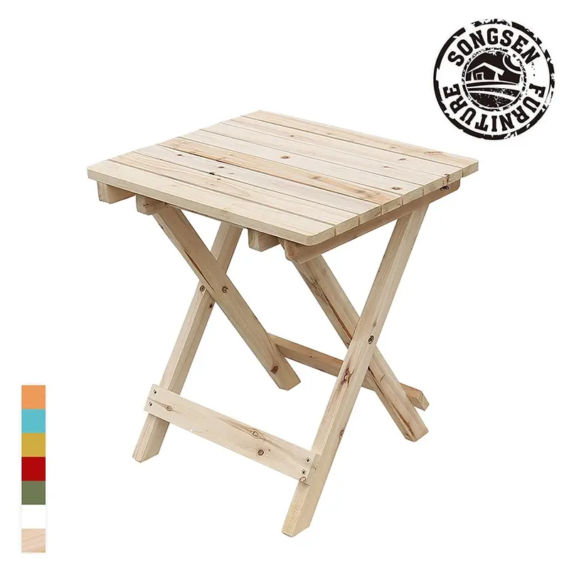 Songsen Natural Wood Adirondack Chair With Fold-Out Side Table – Outdoor Garden & Deck Furniture 1