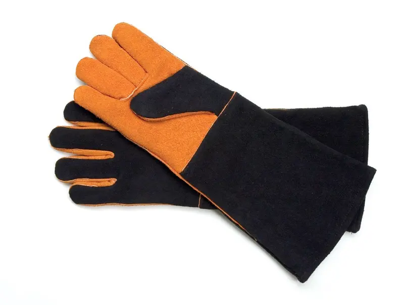 Steven Raichlen Extra-Long Suede Grill Gloves – Premium Heat-Resistant Pair (Model Sr8038) 1
