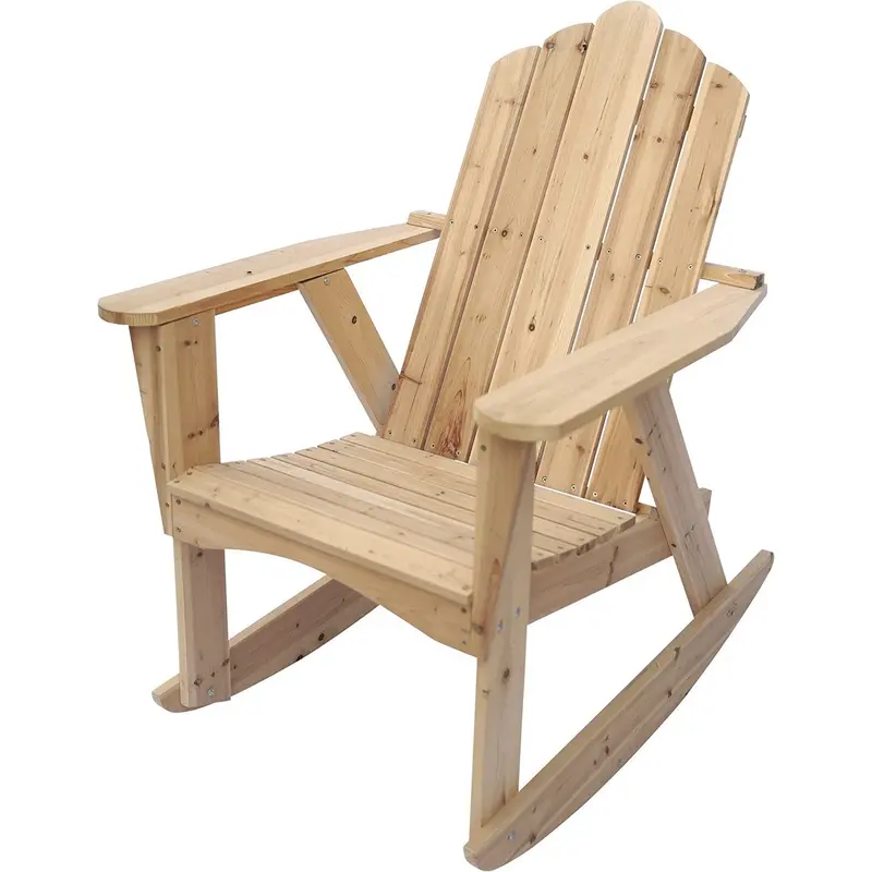 Stonegate Designs Unfinished Wooden Adirondack Rocking Chair 1