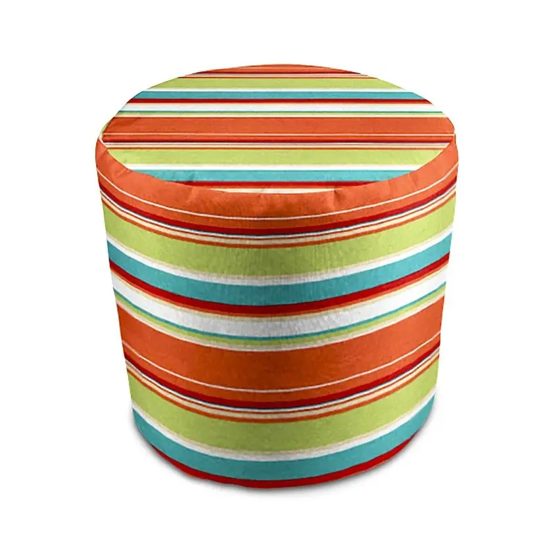 Stratford Home Covert Breeze Indoor/Outdoor Ottoman Pouf – Versatile Round Footrest 1