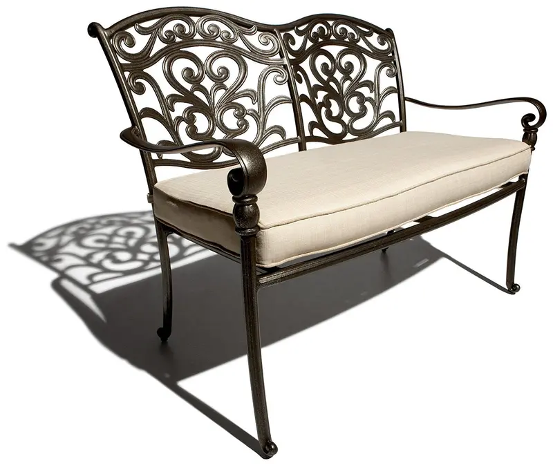 Strathwood St. Thomas Aluminum 2-Person Loveseat With Weather-Resistant Seat Cushion 1