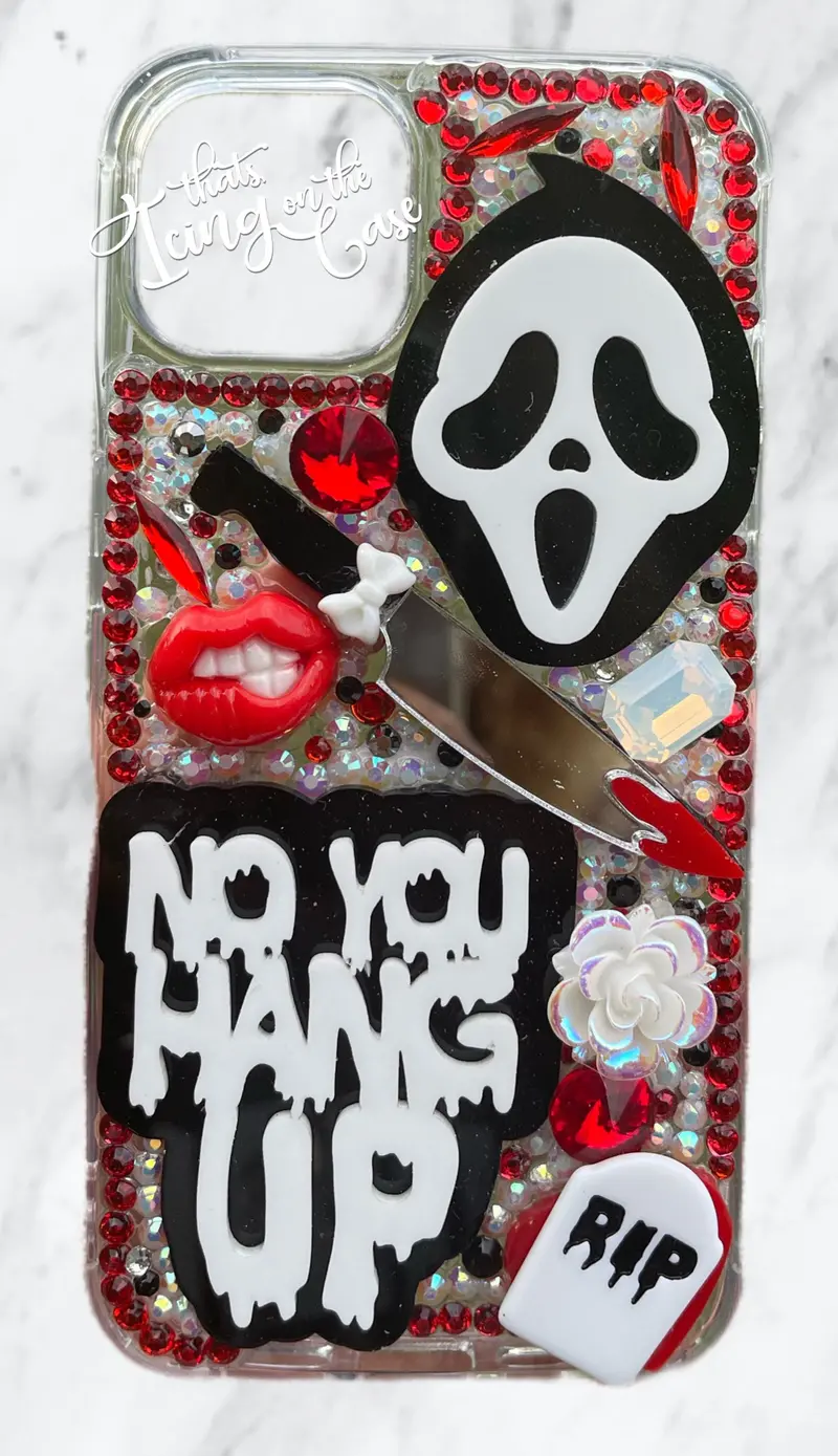 ‘Such A Scary Cutie’ Bling Snap Case For Iphone 13 & Iphone 14 With Durable Bumper Protection 1