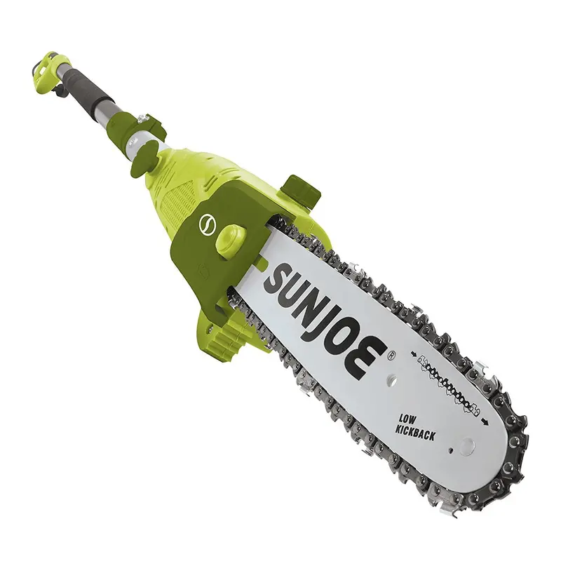 Sun Joe Swj803E-Rm Refurbished Electric Pole Chain Saw – 10" Bar, 8-Amp, Multi-Angle Telescopic Design (Green) 1
