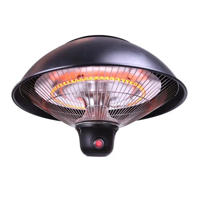 Sundate Shp-1500Br Electric Halogen Patio Heater – Black Hanging Heater With Led Display And Remote Control 1